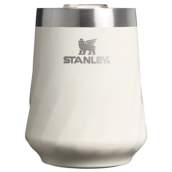 Stanley 11 oz Stainless Steel Swirl Wine Tumbler Cream Gloss NEW - Picture 1 of 7